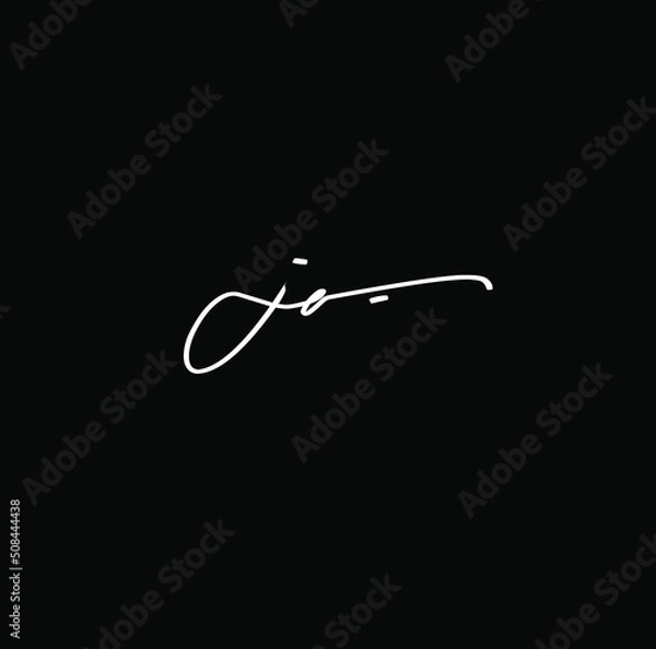 Obraz Logo vector of ja initial handwriting