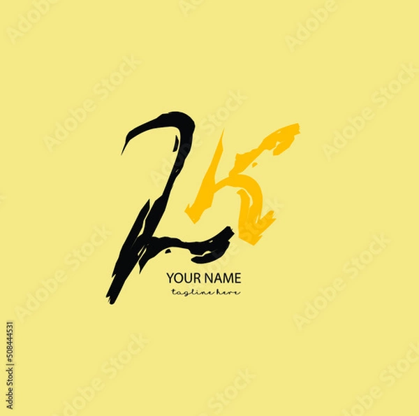 Obraz Logo vector of LK initial handwriting