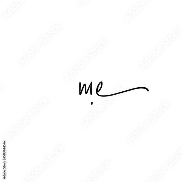Fototapeta Logo vector of me initial handwriting