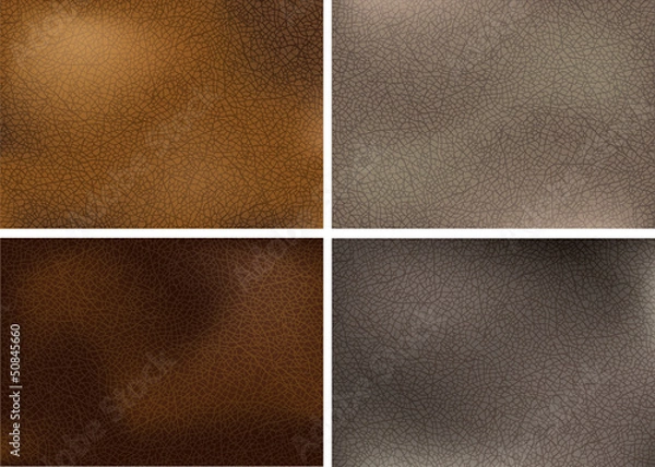 Obraz Four realistic leather textures