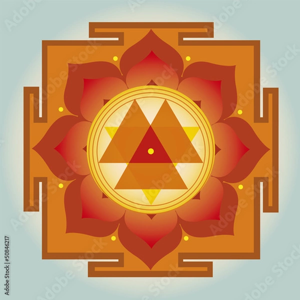 Obraz Ilustracja wektorowa Durga Yantra