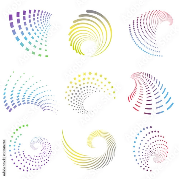 Obraz Design elements wave icons