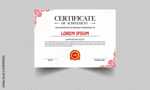 Obraz Creative Certificate Design Template