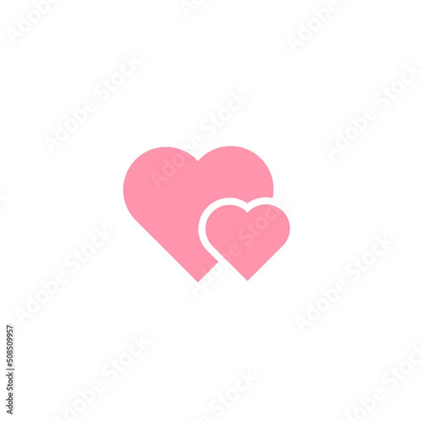Fototapeta Deep in love flat icon design for dating apps. Vector illustration.