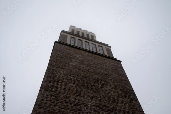 Fototapeta Old tower in the fog