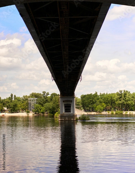 Obraz bridge over the river dnipro