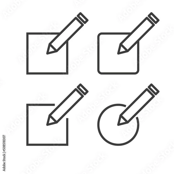 Fototapeta Write notepad vector icon. Vector illustration