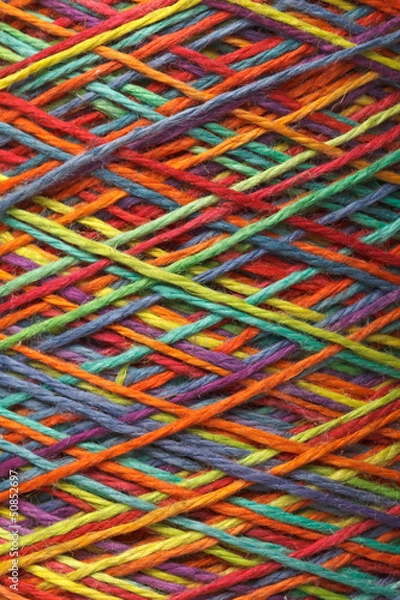 Obraz Multicolored yarn roll