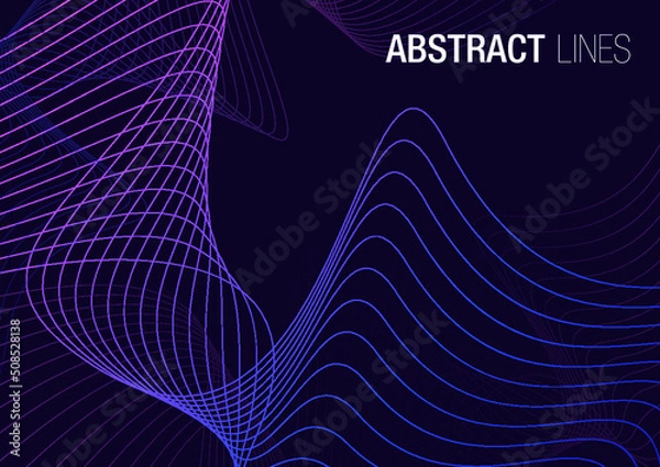 Obraz fondo lineal abstracto morado con patrones de lineas elegantefondo futurista de tecnología