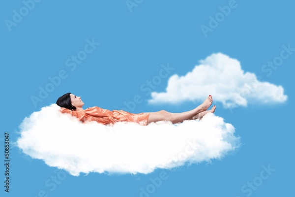 Obraz Girl on a cloud