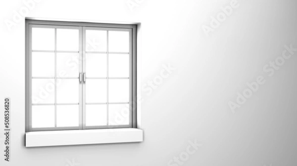 Obraz White window with white background.
3d rendering illustration.
