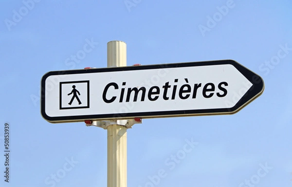 Fototapeta cimetières direction