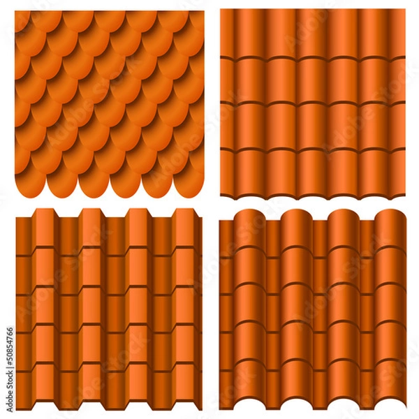 Fototapeta Roof pattern set