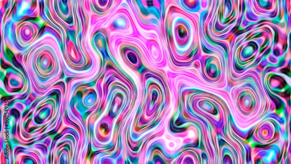 Fototapeta Abstract luminous iridescent liquid background.