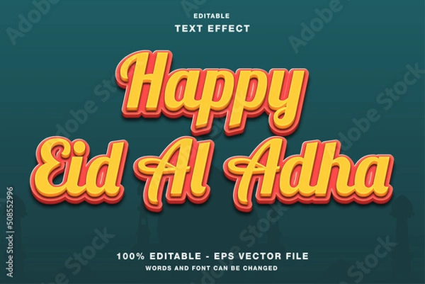 Obraz Happy Eid al Adha Editable Text Effect