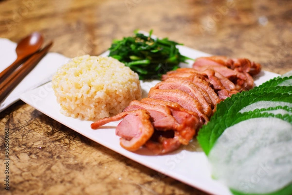 Obraz 오리 고기 구이 정식