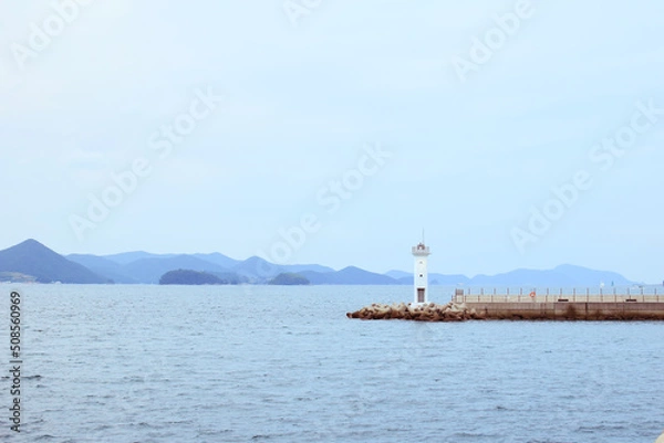 Obraz 등대와 바다 그리고 하늘