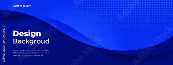 Fototapeta Abstract Dark Blue Gradient Vector Banner Background.