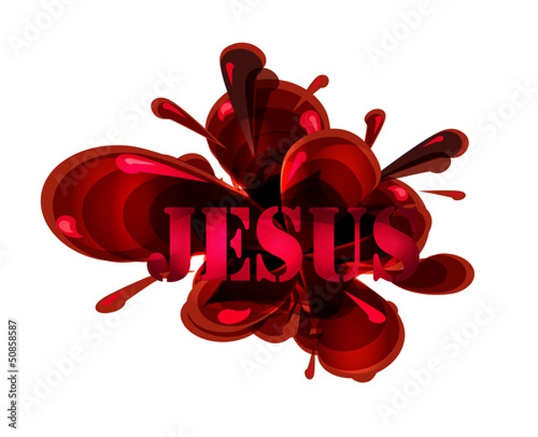 Obraz Jesus'  blood  vector splash banner