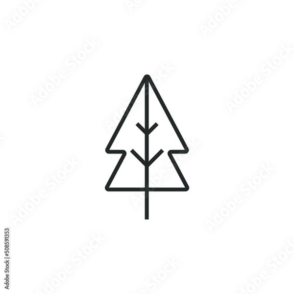 Fototapeta simple tree icon on white background