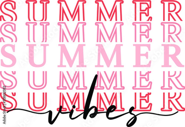 Obraz Summer Vibes Vector Design