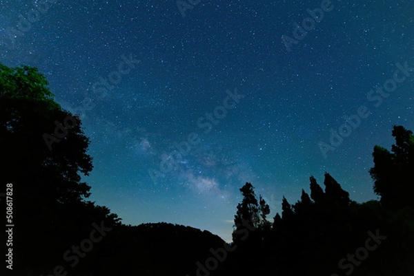 Fototapeta 夜空と天の川銀河