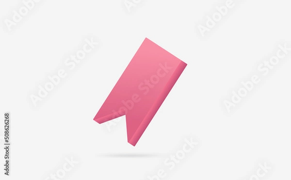 Fototapeta Plain 3d slanted ribbon with spaced background 