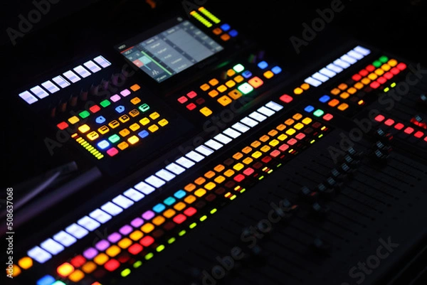 Obraz Mixing desk in the recording studio