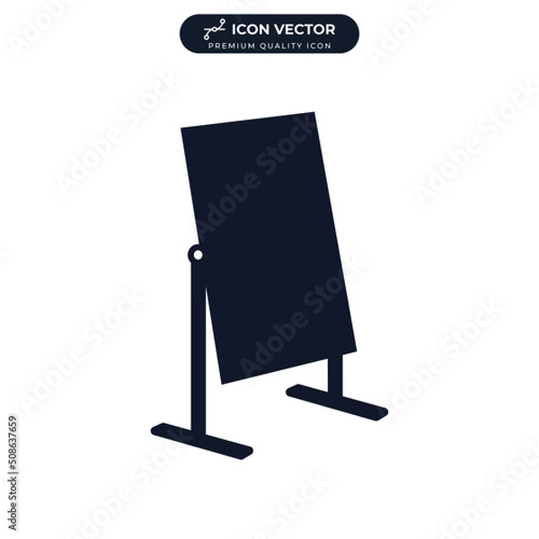 Fototapeta mirror icon symbol template for graphic and web design collection logo vector illustration