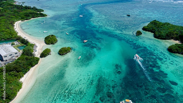 Obraz 【空撮】石垣島 川平湾