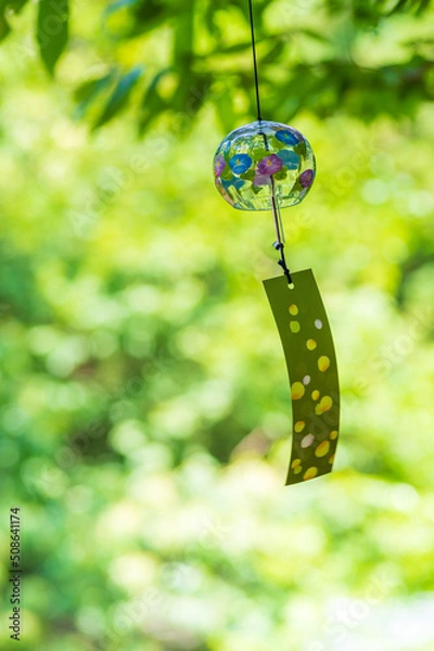 Obraz 緑と風鈴　日本の夏のイメージ