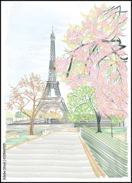 Obraz eiffel tower city