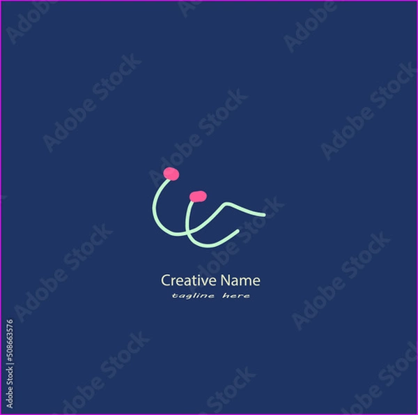 Obraz Cc Initial handwriting logo vector design