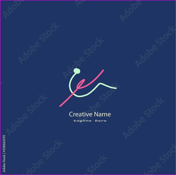 Obraz Ce Initial handwriting logo vector design