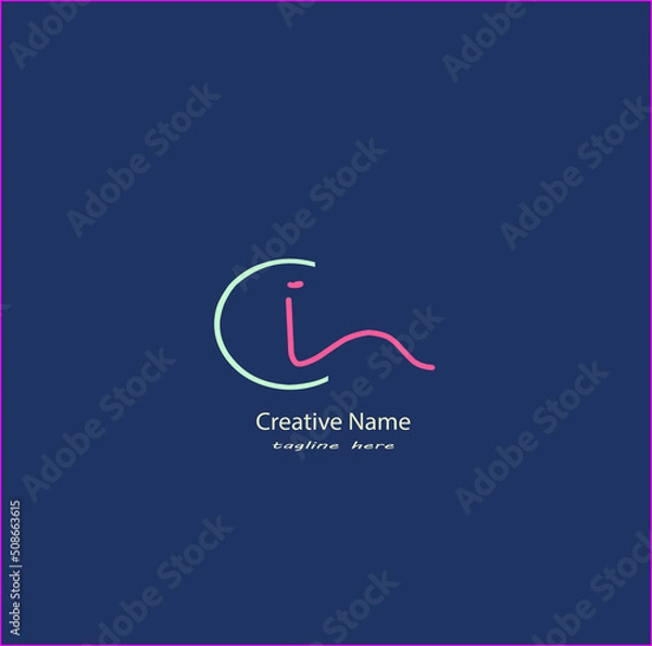 Obraz Ci Initial handwriting logo vector design