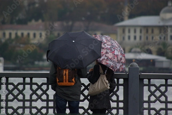 Obraz person with umbrella