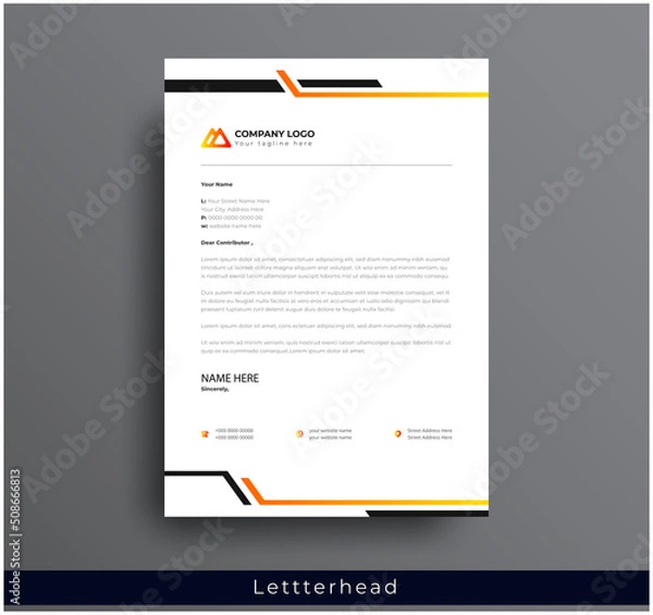 Fototapeta Modern Creative & Clean business style letterhead bundle of your corporate project design.set to print with vector & illustration. corporate letterhead bundle.