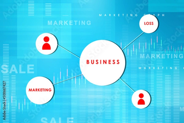 Fototapeta 2D Digital Abstract Business Networking background