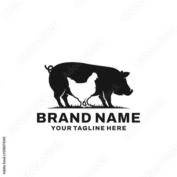 Obraz Farm animal logo vector