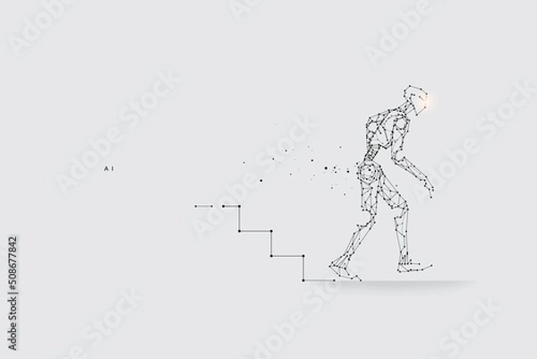 Fototapeta robot walking