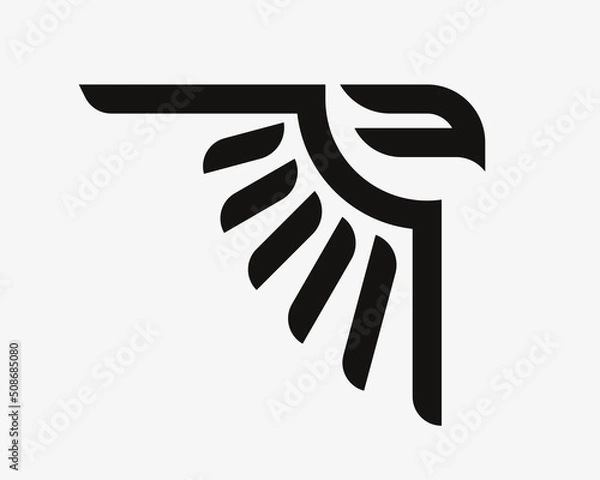 Obraz Eagle logo. Hawk emblem design editable for your business. Vector illustration.