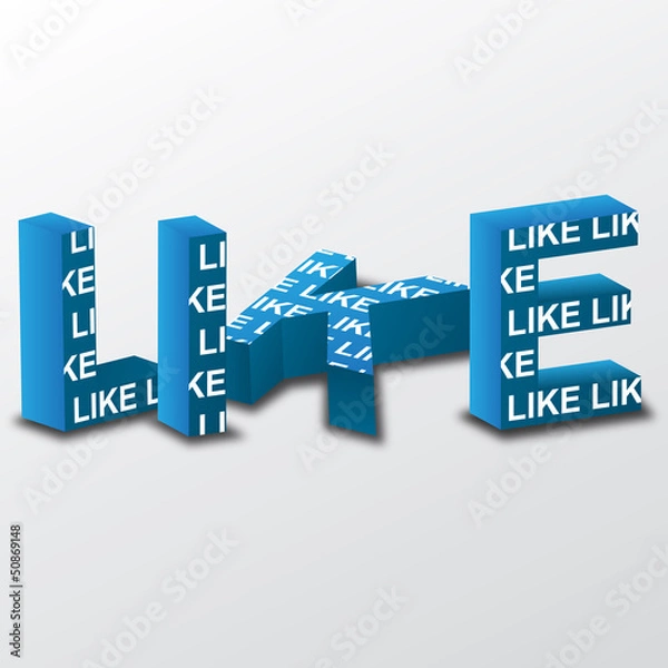 Fototapeta Like 3D words