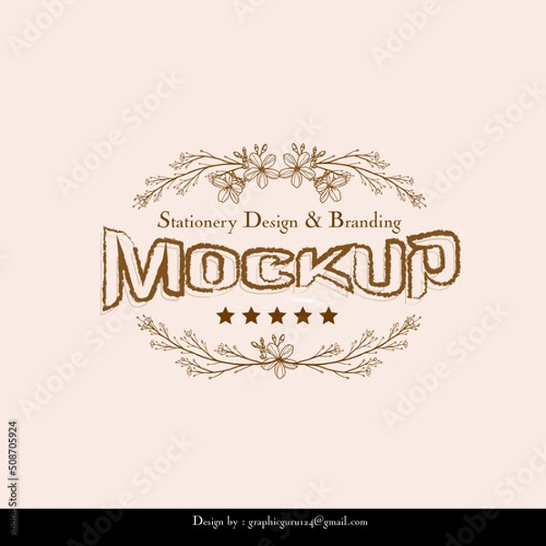 Obraz branding logo design mockup