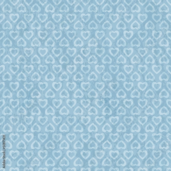 Fototapeta Retro Seamless Heart Polka Dot Pattern