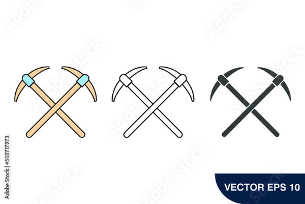Obraz axe icons  symbol vector elements for infographic web