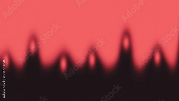 Fototapeta Abstract weird dark silhouettes on red and pink background, creative art illustration