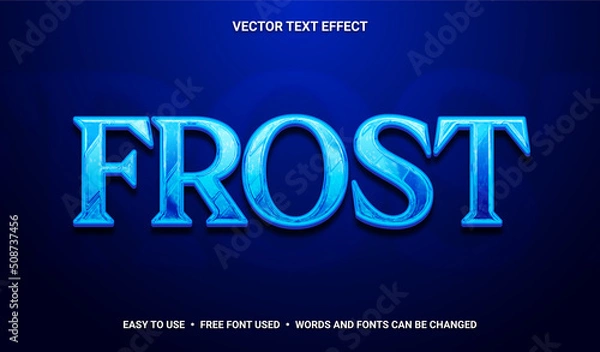 Obraz Frost Editable Vector Text Effect