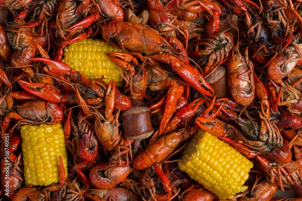 Obraz Spicy Louisiana Boiled Crawfish
