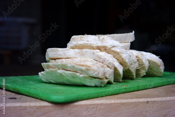 Fototapeta This food from Indonesia which is commonly called TEMPE GEMBOS is one of the traditional foods which is the result of fermentation of tofu dregs by molds.
