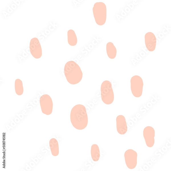 Fototapeta Hand drawn abstract dots pattern. Doodle dotted elements illustration. Scribble dots decorative.